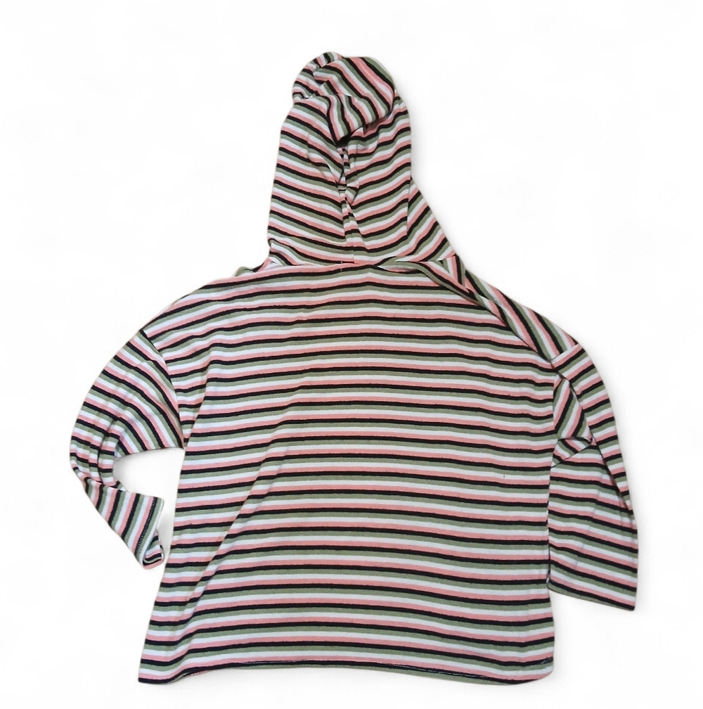 Poof! Multicolor Striped Hoodie Size Small - Picture 5 of 5